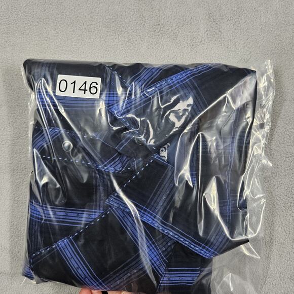 Wrangler Pearl Snap Shirt Mens Medium Button Down Black Plaid Cowboy Western - Picture 11 of 11